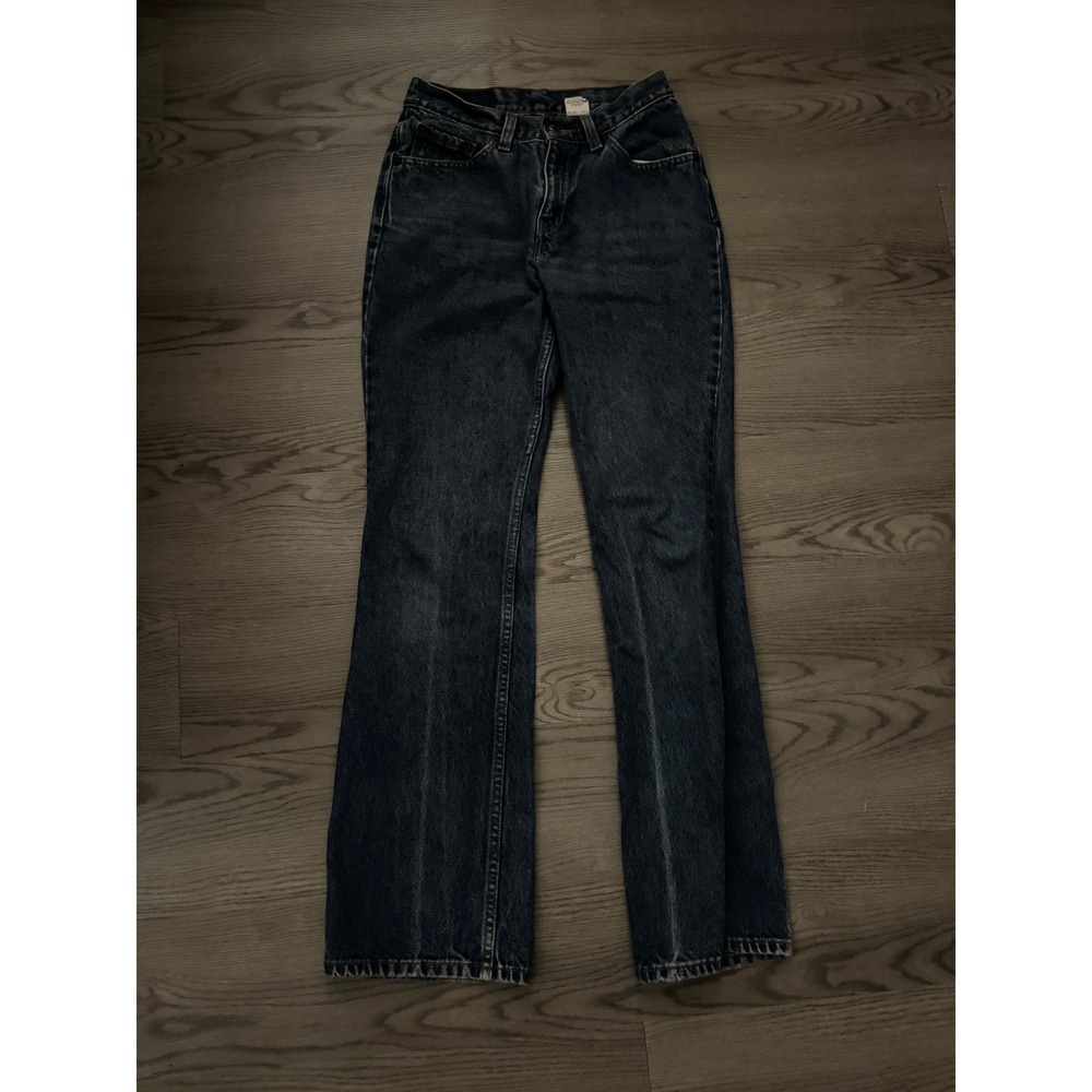 Levis 517 Slim Fit Boot Cut Jeans Dark Wash High Rise Denim 5 JR Vintage